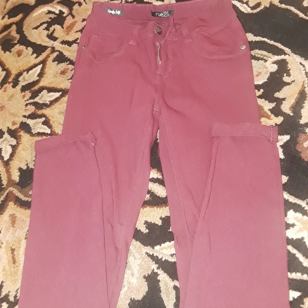 Burgundy Jeggings
